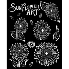 Stencil Espesso 20X25 cm - Sunflower Art Girassóis