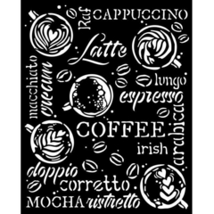 Stencil Espesso 20X25 cm - Coffee and Chocolate Cappuccino