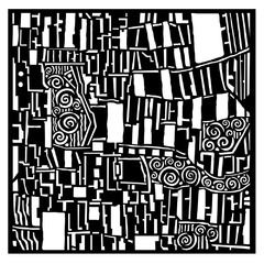 Stencil Espesso 18X18 cm - Klimt Square Pattern