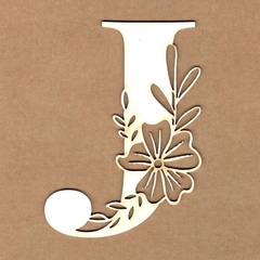 Chipboard Letra inicial Floral J
