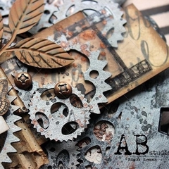 Chipboard Engrenagens Mixed Media - AB Studio - comprar online