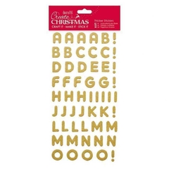 Adesivo Alfabeto Christmas Thicker Gold Glitter