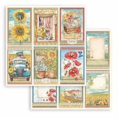 Papel 30.5x30.5cm (12"x12") Sunflower Art 6 cards