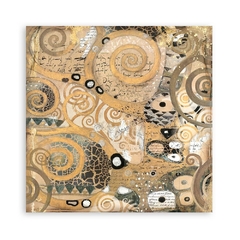 Bloco 10 Papéis 30.5x30.5cm (12"x12") + bônus - Seleção Backgrounds Klimt