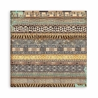 Bloco 10 Papéis 30.5x30.5cm (12"x12") + bônus - Seleção Backgrounds Savana - Mon Papier Crafts