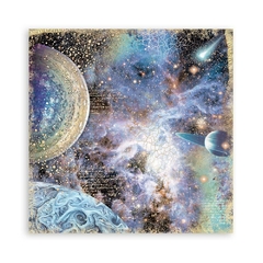 Bloco 10 Papéis 20.3x20,3cm (8"x8") + bônus - Seleção Backgrounds Cosmos Infinity - Mon Papier Crafts