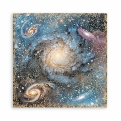 Bloco 10 Papéis 30.5x30.5cm + bônus Seleção Backgrounds Cosmos Infinity - Mon Papier Crafts