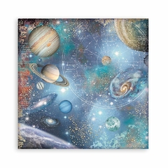 Bloco 10 Papéis 30.5x30.5cm + bônus Seleção Backgrounds Cosmos Infinity