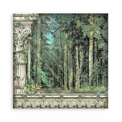 Bloco 10 Papéis 30.5x30.5cm + bônus - Magic Forest