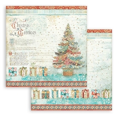 Imagem do Bloco 10 Papéis 30,5x30,5 (12"x12") + bônus - Christmas Greetings