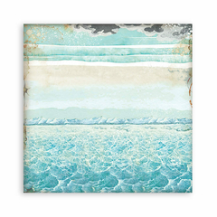 Bloco 10 Papéis 30.5x30.5cm (12"x12") + bônus - Seleção Backgrounds Songs of the Sea - Mon Papier Crafts