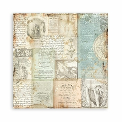 Bloco 10 Papéis 30.5x30.5cm (12"x12") + bônus - Seleção Backgrounds Songs of the Sea - comprar online