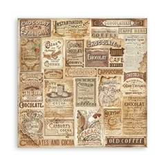 Pre-venda Bloco 10 Papéis 30.5x30.5cm (12"x12") + bônus - Seleção Backgrounds - Coffee and Chocolate - Mon Papier Crafts