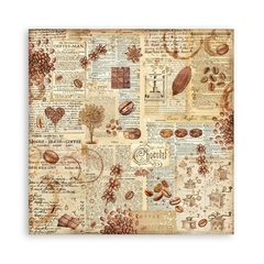 Bloco 10 Papéis 30.5x30.5cm (12"x12") + bônus - Seleção Backgrounds - Coffee and Chocolate