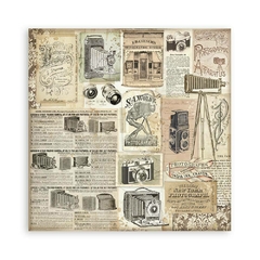 Bloco 10 Papéis 30.5x30.5cm + bônus - Brocante Antiques - Mon Papier Crafts