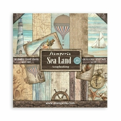 Pre-venda Bloco 10 Papéis 30.5x30.5cm + bônus - Sea Land - comprar online