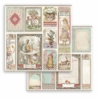 Bloco 10 Papéis 20.3x20.3 (8"x8") + bônus - Alice through the looking glass en internet