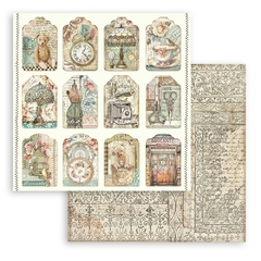 Bloco 10 Papéis 20.3x20.3cm (8"x8") + bônus - Brocante Antiques - tienda online