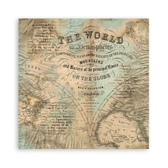Bloco 10 Papéis 20,3x20,2cm + bônus - Around the World - Mon Papier Crafts