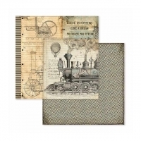 Bloco 10 Papéis 20,3x20,3cm + bônus - Voyages Fantastiques - Mon Papier Crafts