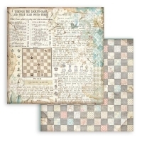 Imagem do Bloco 10 Papéis 20.3x20.3 (8"x8") + bônus - Alice background