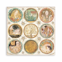 Bloco 10 Papéis 20.3x20.3cm (8"x8") + bônus - Klimt - loja online