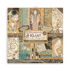 Bloco 10 Papéis 20.3x20.3cm (8"x8") + bônus - Klimt