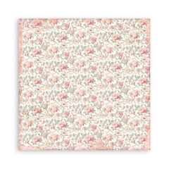 Bloco 10 Papéis 20.3x20.3 (8"x8") + bônus - Rose Parfum Background - Mon Papier Crafts