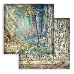 Bloco 10 Papéis 20,3x20,2cm + bônus - Magic Forest - Mon Papier Crafts