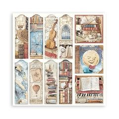 Bloco 10 Papéis 20,3x20,2cm + bônus - Vintage Library - comprar online