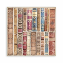 Pre-venda Bloco 10 Papéis 20.3x20.3 (8"x8") + bônus - Vintage Library background - loja online