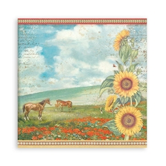 Bloco 10 Papéis 20,3x20,2cm + bônus - Sunflower Art