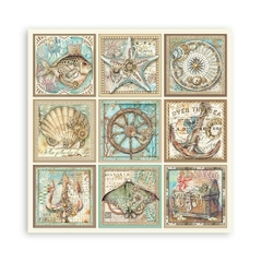 Bloco 10 Papéis 20.3x20.3 cm (8"x8") + bônus - Songs of the Sea - Mon Papier Crafts