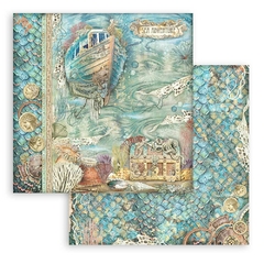 Imagem do Bloco 10 Papéis 20.3x20.3 cm (8"x8") + bônus - Songs of the Sea