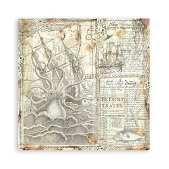 Bloco 10 Papéis 20,3x20,2cm + bônus - Backgrounds Songs of the Sea