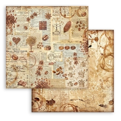 Imagem do Bloco 10 Papéis 20,3x20,2cm + bônus - Backgrounds - Coffee and Chocolate