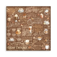 Bloco 10 Papéis 20,3x20,2cm + bônus - Backgrounds - Coffee and Chocolate - Mon Papier Crafts