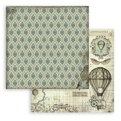 Bloco 10 Papéis 20,3x20,3cm + bônus - Voyages Fantastiques background - Mon Papier Crafts