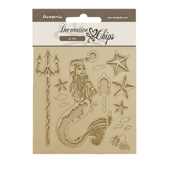 Chipboard Decorativo 14x14 cm - Songs of the Sea Sereia