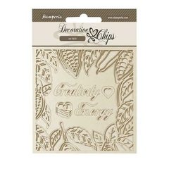 Chipboard Decorativo Chips 14 x 14 cm - Coffee and Chocolate energia