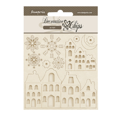 Chipboard Decorativo 14x14 cm - Gear up for Christmas cozy houses