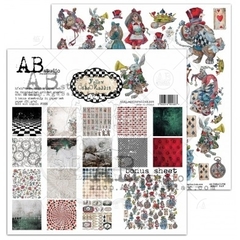 Coleção AB STudio "Follow the Rabbit" 8 + 1 bônus Papéis 30,5x30,5 - Mon Papier Crafts