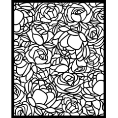 Stencil Espesso 20X25 cm - Romance Forever textura rosas