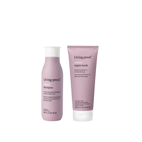 Living Proof Kit Restore Shampoo + Mascara Premium
