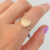 anel rommanel folheado a ouro coração com nossa senhora aparecida ao centro - 513307 - comprar online