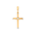 pingente rommanel folheado a ouro cruz com aplicação de rodhium - 542415