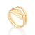 anel rommanel folheado a ouro aro duplo vazado entrelaçado - 513450 na internet
