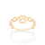 anel rommanel folheado a ouro patinha de pet ao centro com símbolo do infinito - 513431