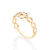 anel rommanel folheado a ouro patinha de pet ao centro com símbolo do infinito - 513431 na internet