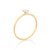 anel rommanel folheado a ouro solitário com zircônia - 513053 - comprar online